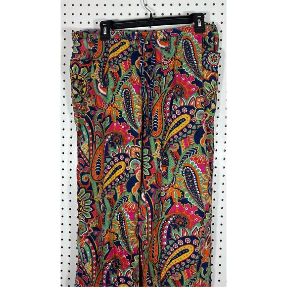 Vera Bradley Bright Colorful Paisley Floral Drawstring Elastic Waist Lounge Pant - Picture 4 of 9
